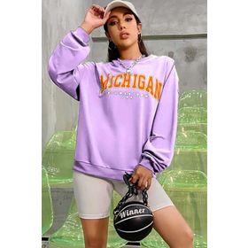 Madmext MG785 Lila Mad Girls Kadın Sweatshirt