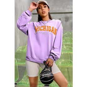 Madmext MG785 Lila Mad Girls Kadın Sweatshirt