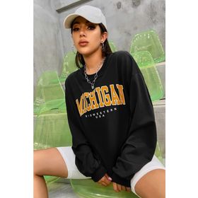 Madmext MG785 Siyah Mad Girls Sweatshirt