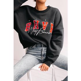 Madmext MG813 Siyah Mad Girls Kadın Sweatshirt