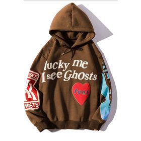 Madmext Mg903 Mad Kahverengi Baskılı Oversize Kadın Sweatshirt