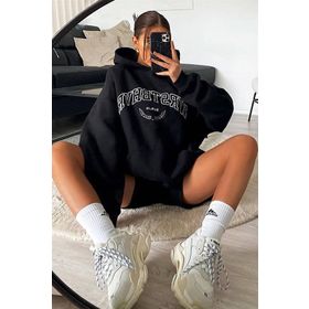 Madmext MG923 Siyah Mad Girls Kadın Sweatshirt