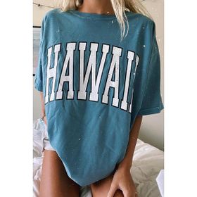 Madmext MG966 Mad Girls Mavi Kadın T-shirt