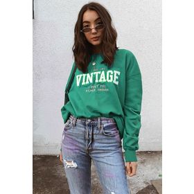 Madmext MG970 Yeşil Mad Girls Kadın Sweatshirt