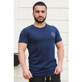Madmext T4002 Lacivert Baskılı Erkek T-Shirt