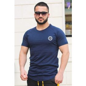 Madmext T4002 Lacivert Baskılı Erkek T-Shirt