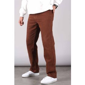 Madmext T6312 Kahverengi Straight Fit Erkek Jean Pantolon