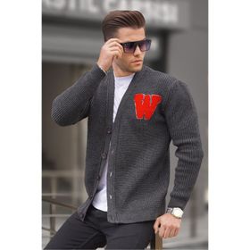Madmext T6313 Gri Erkek Hırka