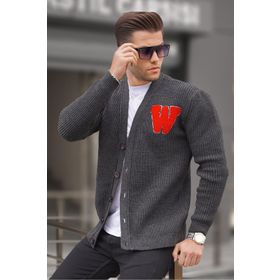 Madmext T6313 Gri Erkek Hırka