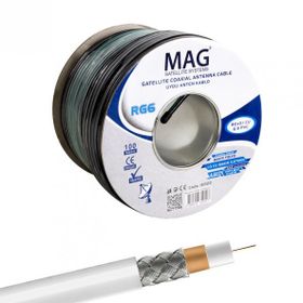 Mag RG6 U6 Cu Yeşil Bakır 100 m Anten Kablosu