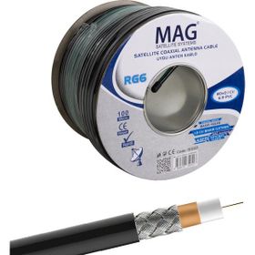 Mag RG6 U6 Cu Yeşil Bakır 100 m Anten Kablosu