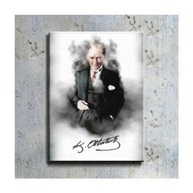 Mağazacım TBL1196 Atatürk Takım Elbiseli Portre 80x110 cm Kanvas Tablo