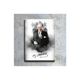 Mağazacım TBL1196 Atatürk Takım Elbiseli Portre 80x110 cm Kanvas Tablo
