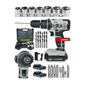 Mager Germany Thechnology 58 W 8 Ah Li-Ion Akülü Vidalama Darbeli Şarjlı Matkap+Özel Set