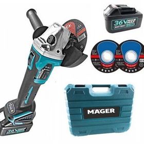 Mager MGR10A125M Çift Akülü Disk ve Çantalı Taşlama Makinesi