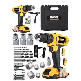 Mager MGRK1032DRB 27 Parça Paslanmaz Prof Usta Set Çift Akülü Darbeli Matkap Ve Özel Alışım