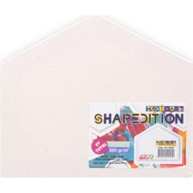 Magic Art Shapedition Beşgen Ev 30x28 cm Tuval