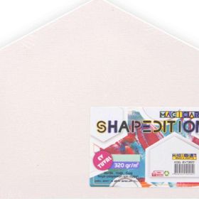 Magic Art Shapedition Beşgen Ev 30x28 cm Tuval