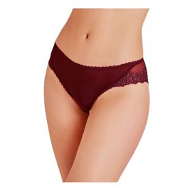 Magic Form 312 Bordo Arkası Dantelli Normal Kadın Külot