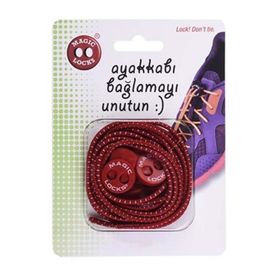 Magic Locks Kırmızı Kilitli Elastik Akıllı Bağcık