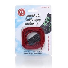 Magic Locks Kırmızı Kilitli Elastik Akıllı Bağcık