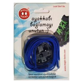 Magic Locks Mavi Kilitli Elastik Akıllı Bağcık