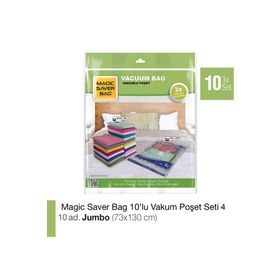 Magic Saver Bag 10'lu Jumbo Vakumlu Poşet Seti 4
