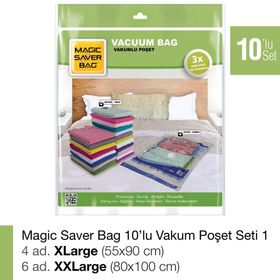 Magic Saver Bag 10'lu Vakumlu Poşet Seti 1
