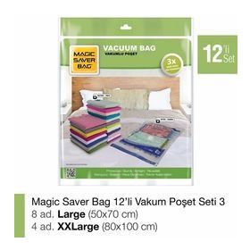 Magic Saver Bag 12'li Vakumlu Poşet Seti 3