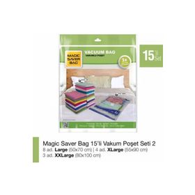 Magic Saver Bag 15'li Vakumlu Poşet Seti 2