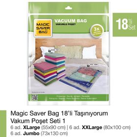 Magic Saver Bag 18'li Taşınıyorum Vakumlu Poşet Seti 1