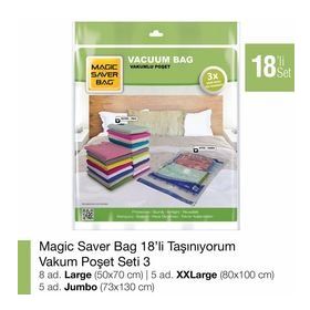 Magic Saver Bag 18'li Taşınıyorum Vakumlu Poşet Seti 3
