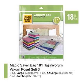 Magic Saver Bag 18'li Taşınıyorum Vakumlu Poşet Seti 3