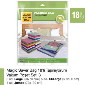 Magic Saver Bag 18'li Taşınıyorum Vakumlu Poşet Seti 3