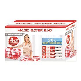 Magic Saver Bag 20'li Bahar Temizliği Vakumlu Poşet Seti 2
