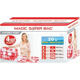 Magic Saver Bag 20'li Bahar Temizliği Vakumlu Poşet Seti 2