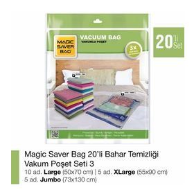Magic Saver Bag 20'li Bahar Temizliği Vakumlu Poşet Seti 3