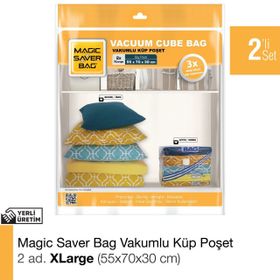 Magic Saver Bag 2'li Küp XL Vakumlu Poşet