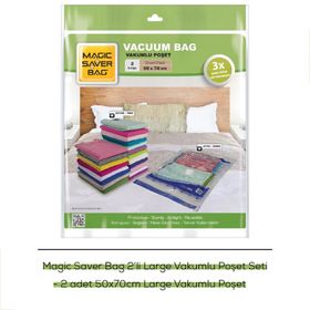 Magic Saver Bag 2'li Large Vakumlu Poşet Seti