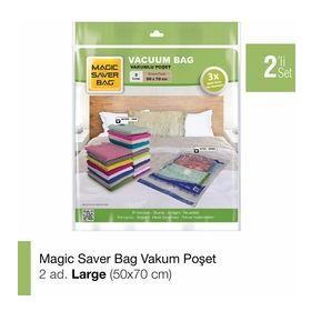 Magic Saver Bag 2'li Large Vakumlu Poşet Seti