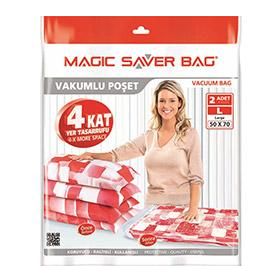 Magic Saver Bag 2'li Large Vakumlu Poşet Seti