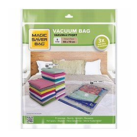 Magic Saver Bag 2'li Large Vakumlu Poşet Seti