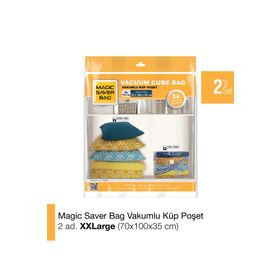 Magic Saver Bag 2'li XXL Küp Vakumlu Poşet Seti