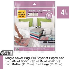 Magic Saver Bag 4'lü Seyahat Poşeti Roll-Up