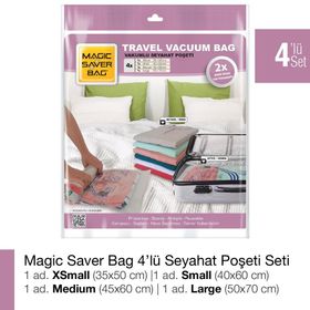 Magic Saver Bag 4'lü Seyahat Poşeti Roll-Up