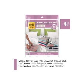Magic Saver Bag 4'lü Seyahat Poşeti Roll-Up