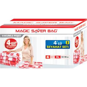 Magic Saver Bag 4'lü Seyahat Vakumlu Poşet Seti 2