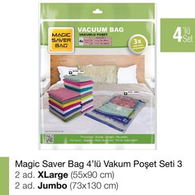 Magic Saver Bag 4'lü Vakumlu Poşet Seti 3