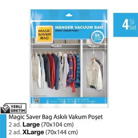 Magic Saver Bag 4'lü Vakumlu Poşet Seti 4
