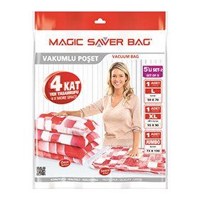Magic Saver Bag 5'li Bagaj Vakumlu Poşet Seti 2